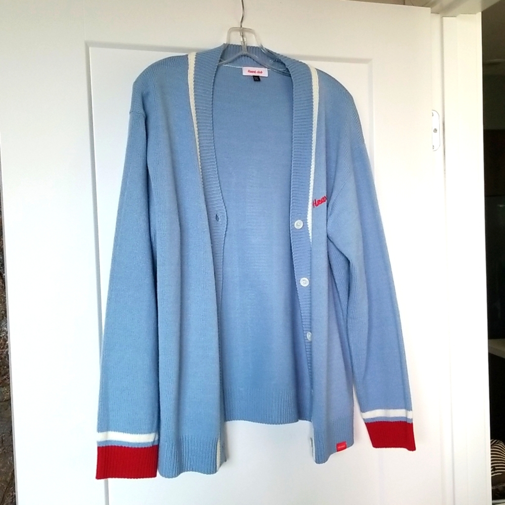Hide and Seek Heart Club Blue Cardigan Size M